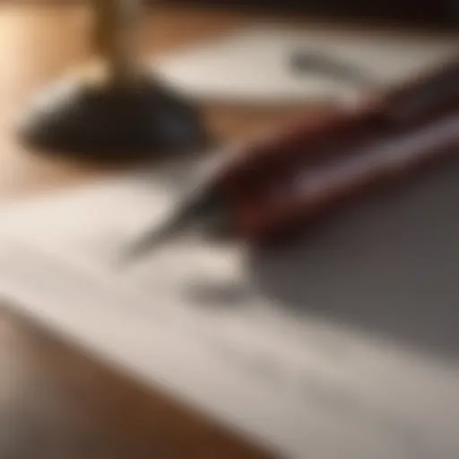 An open will document with a pen resting beside it, symbolizing legal insights.