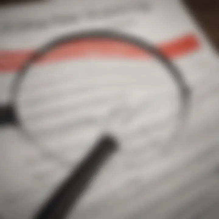 A magnifying glass over an insurance policy document, symbolizing thorough research.