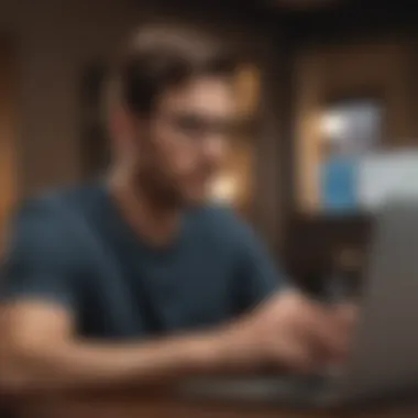 Exploring Business Credit Options Business owner reviewing credit options on a laptop