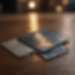 Credit card on a travel background