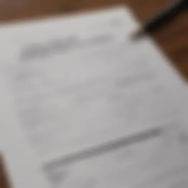 A close-up of a grant application form being filled out