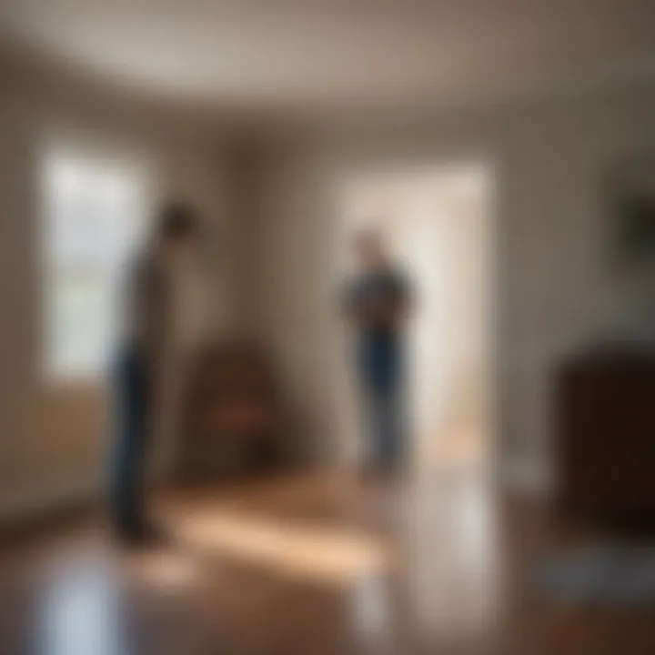 A homeowner inspecting their property for mold issues