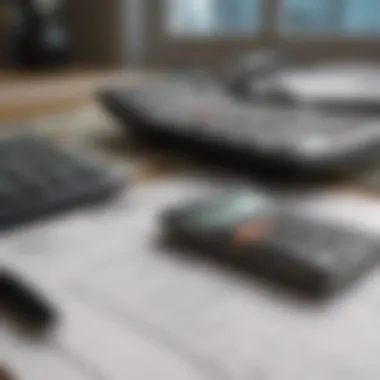 Calculating HELOC Payoff Costs Calculator with financial documents regarding HELOC