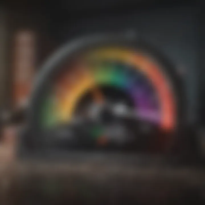 Visual representation of credit score ranges