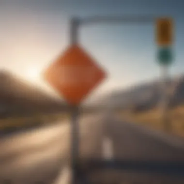 Navigating Financial Health A road sign representing financial health and decisions