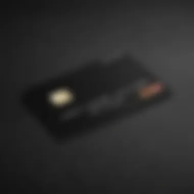 A sleek Jet Black Credit Card on a pristine surface, symbolizing luxury and exclusivity.