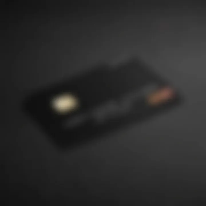 A sleek Jet Black Credit Card on a pristine surface, symbolizing luxury and exclusivity.