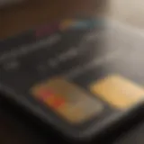 A close-up view of a secured credit card