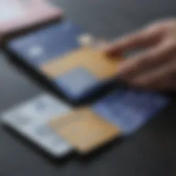 Person analyzing credit card statements