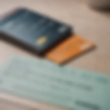 Close-up of a credit card next to a budget planner