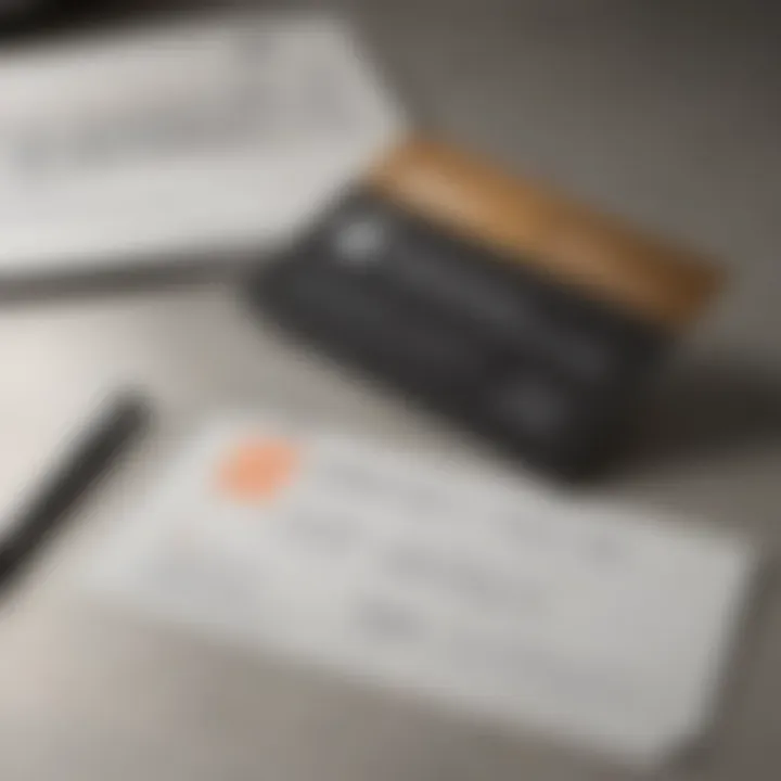 A sleek business card laying atop financial documents, symbolizing the intersection of business and personal finance.