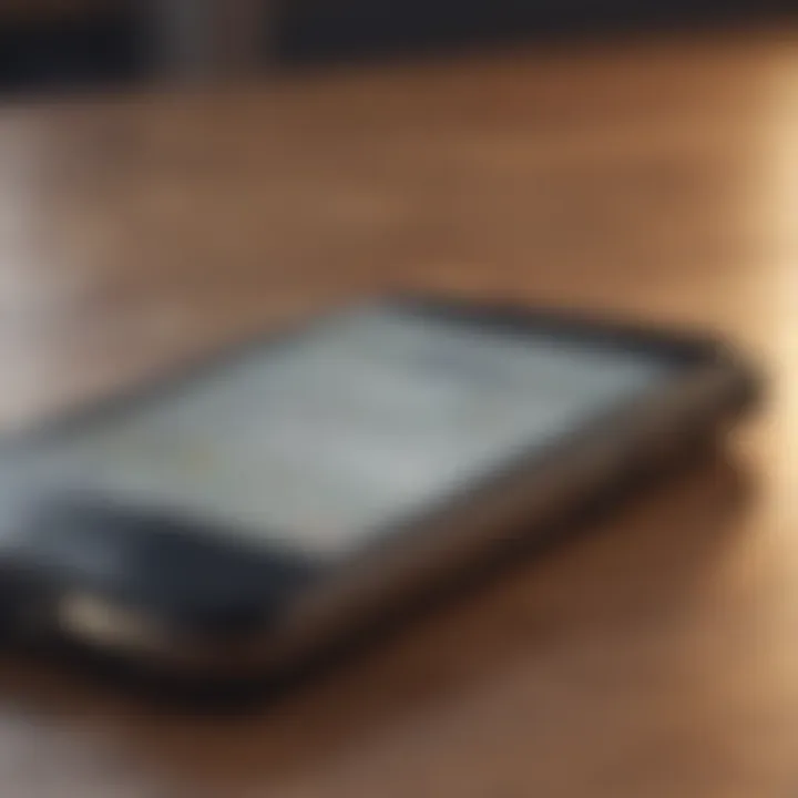 Close-up of a phone with an insurance company's contact number