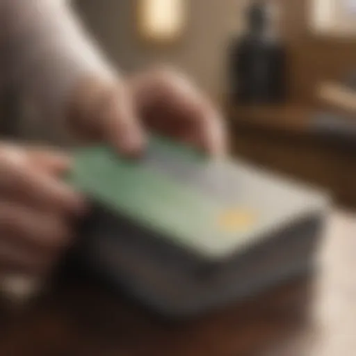 Credit card being loaded with funds